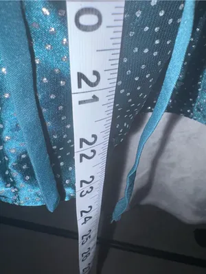 Amazon Strapless Teal Satin Polka Dot Cut Out Ruffle Dress thumbnail 6