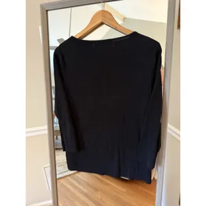 Lucia Burns - Black Tree Star Holiday Christmas‎ Beaded Rayon Knit TOP Size XL thumbnail 4