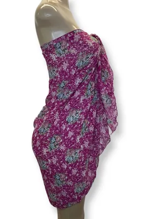 Zuliana floral long sarong/dress Made in USA NWT thumbnail 2