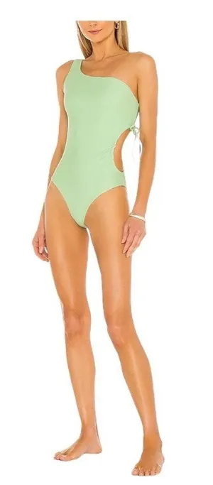 Jade Apex One Piece Swimsuit Lime Green Size S Beach Vacation Resortwear Coastal thumbnail 1