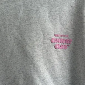 White Fox Comfort Club Hoodie S/M White Mist Pink Logo Oversized Pullover Fleece thumbnail 6