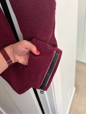 Beyond Yoga Spacedye midi Red Wine Leggings ankle Side Zipper thumbnail 3