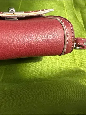 Furla Vituri Red Leather Wristlet with White Interior Imperfections thumbnail 2