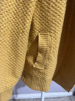 Abercrombie Womens Yellow Wool Blend Oversized Open Cardigan Size S thumbnail 2