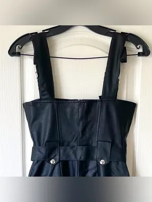WeWoreWhat Vegan Leather‎ Moto Overalls Zipper Black XS NWT thumbnail 8