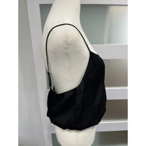 SeaShell Black V-Neck Cropped Camisole Top Adjustable Straps Size M‎ JT512D thumbnail 2