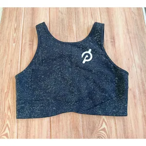 Lululemon x Peloton Energetic Edge Coal Reflective Crop Tank Sports Bra Size 12 thumbnail 2