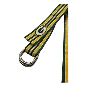 Vintage 1980s Green Bay Packers Web Belt – Size L – 43.5” – Striped G Logo thumbnail 3