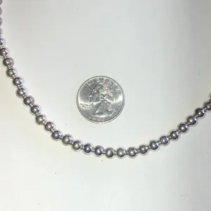 Classic Silver Tone Beaded Boho Necklace thumbnail 4