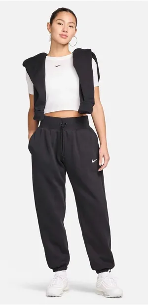 Nike NSW Phoenix Fleece High Waist Oversize Womens Sweatpants XXS thumbnail 1