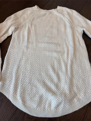Loft Classic Cream Knit Women's Sweater - Size Small - C54-157 thumbnail 2