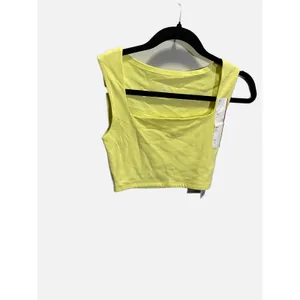 Wild Fable Tank Top Womens XS Yellow‎ Square Neck Cropped Casual Basic Summer thumbnail 2