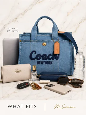 NEW Coach Standard Cargo Tote in Indigo Denim CR657 NWT thumbnail 5