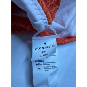 CUPSHE Women Orange Floral Textured High Waisted Bikini Set DAA12C2L007KK Size M thumbnail 7