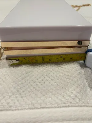 White Acrylic Box Clutch with Gold Chain thumbnail 7