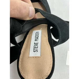 Womans Steve Madden Jillyy Platform Dress Shoes Black 6 M Peeptoe Strappy Heel thumbnail 6