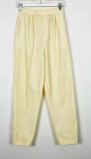 Vintage Pastel Yellow High Waisted Pants thumbnail 1