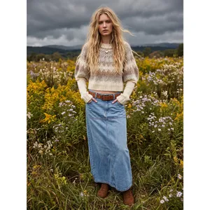Free People Wool Fair Isle Puff Sleeve Sweater Home For the Holidays Small thumbnail 4