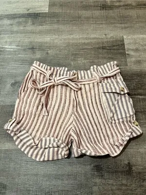 FREE PEOPLE Fp One Harriet Striped Shorts in Mauve thumbnail 3