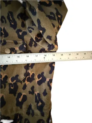 Anthropologie Tabitha Leopard Print Utility Jacket Women’s Sz S Safari Military thumbnail 11