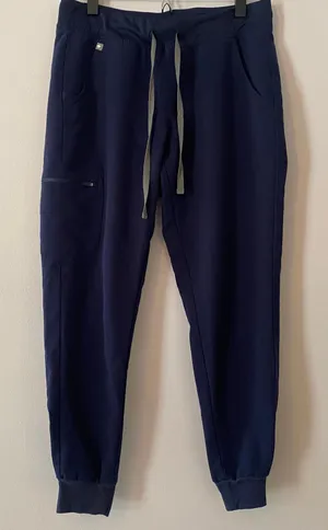 FIGS Navy Blue Zamora Jogger Scrub Pants Uniform Regular Rise Women size Medium thumbnail 1