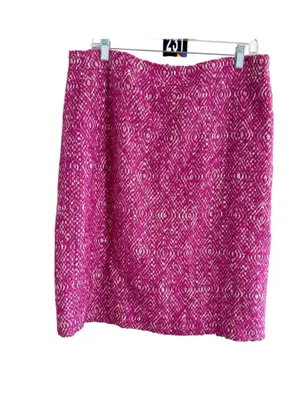 J. Crew Fuchsia Textured A-Line Skirt thumbnail 8