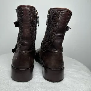 Tory Burch Chrystie Biker Boots Moto Bikercore Quilted Leather thumbnail 6