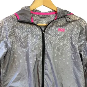 Helly Hensen X-Cool Aspire‎ Gray Running Lightweight Windbreaker Jacket thumbnail 6