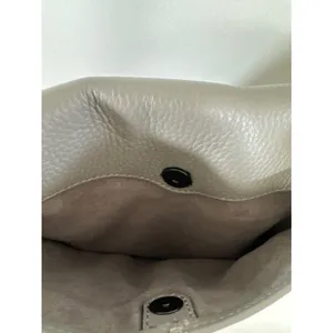 Vince Camuto Grey‎ Pebbled Leather Crossbody Bag Ring Detail Adjustable Strap thumbnail 10