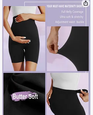 Isabel Maternity by Ingrid & Isabel Over Belly Bermuda Maternity Jean Shorts thumbnail 7