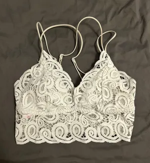 PINK Victoria’s Secret White Laced Bralette thumbnail 1
