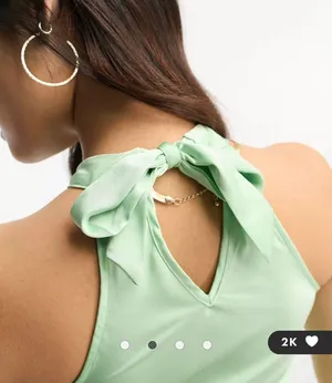 ASOS NWT Vila halterneck maxi dress in mint green. thumbnail 6