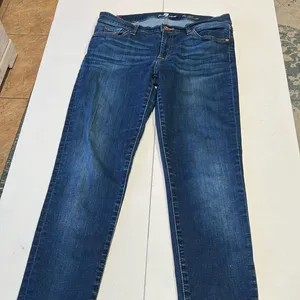 7 for all man kind women’s size 31 skinny blue jeans thumbnail 1