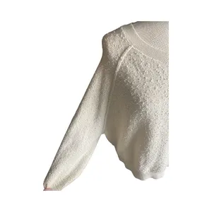 FREE PEOPLE-CREAM COLOR OVERSIZED SWEATSHIRT-WOMENS SIZE SMALL Chic and cozy textured sweatshirt, long sleeves, oversized, 91% cotton and 9% nylon, excellent condition Measurements: Bust: armpit to armpit 27 inches Length: shoulder seam to bottom 24 inches thumbnail 3