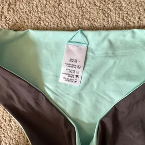 NWOT L*Space reversible bikini bottoms charcoal seafoam thumbnail 4