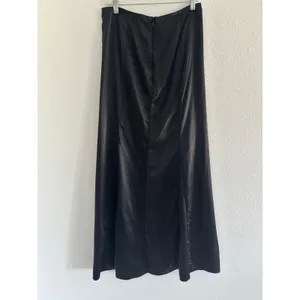 Divided Satin Maxi Skirt Womens 4 Black Whimsigoth Grunge Rock Event‎ Party thumbnail 2