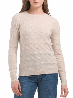 Theory Cashmere Knit Sweater Size Medium Cream Neutral Texture Design thumbnail 1
