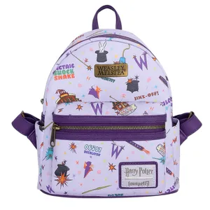 Loungefly Harry Potter Weasleys Wizard Wheezes Mini Backpack Purple Rare 11x10” thumbnail 3