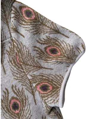 Like New Anthropologie MOTH Wool Peacock Funneled Folds Sweater Size Small thumbnail 6