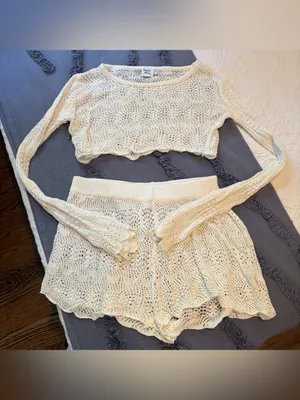 Princess Polly Leah Knit Set. Size: 12. White. thumbnail 2