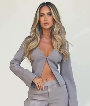 Tiger Mist Front Closure Jacket Set thumbnail 1