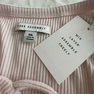 NWT New Free Assembly Ribbed Long Sleeve Shirt size XXL thumbnail 2