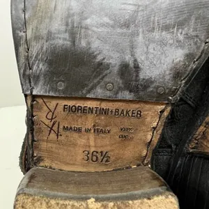 Fiorentini + Baker Mike moto Boot green pull on adjusable buckles sz 36.5 US 6.5 thumbnail 12