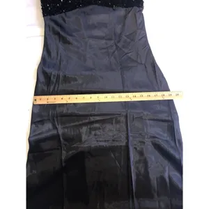 Maxi Dress Womens Size M Black Sleeveless Satin Sequins Prom Formal Evening Event thumbnail 6