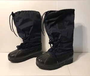 Sorel Snowlion II NL1070-429 Navy winter insulated snow boots women size 7 thumbnail 1
