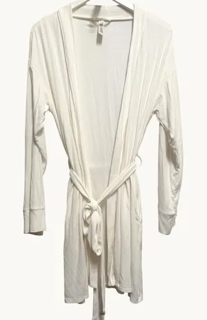 Skims Soft Lounge Wrap Robe Marble(white) Long Sleeve Size Medium Cozy thumbnail 1