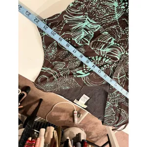 Vasna Desire Cotton Y2K Brown Teal Turquoise Maxi Tank Dress Size 1X thumbnail 8
