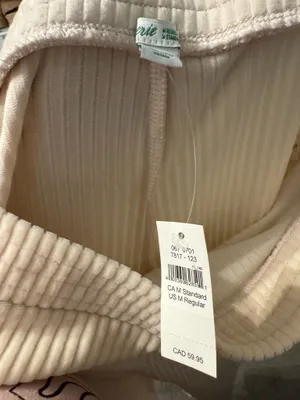 Aerie Flare Velvet Velour Cream Lounge Pants Size Medium thumbnail 5