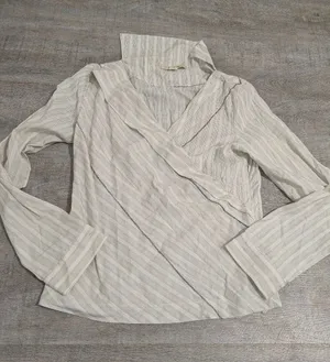 Free People Sriped Gray Top Size 12 thumbnail 1