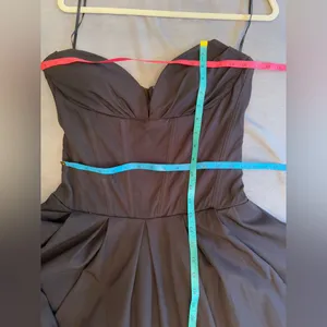 House of CB Lady Strapless Midi Dress in Black sz L thumbnail 8